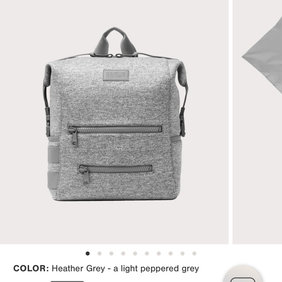 Dagne Dover Indi Diaper Bag Backpack- Heather Grey - Picture 1 of 9
